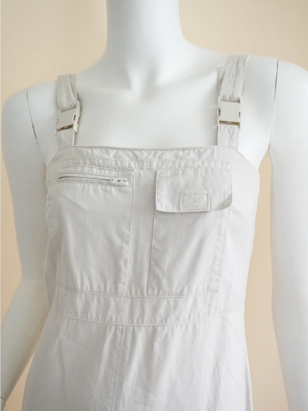 Vintage Express World Brand Khaki Y2K Cargo Maxi Dress - Size 0-2